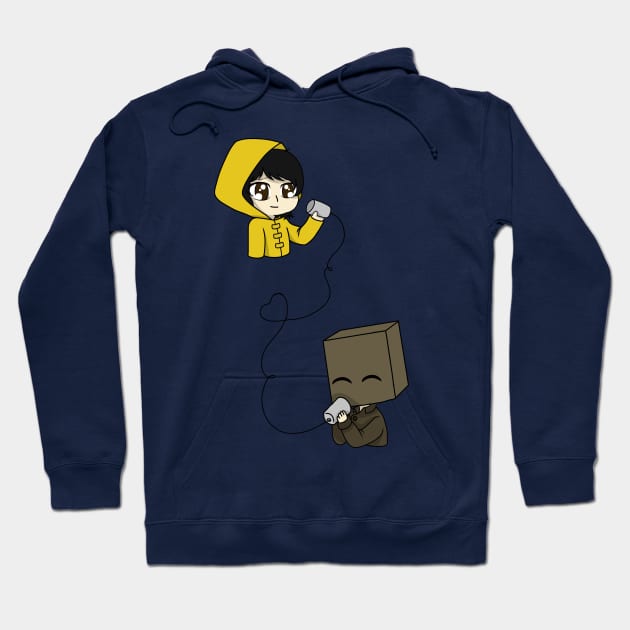 little nightmares mono and six chibi Hoodie by LillyTheChibi